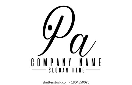 PA letter logo design, initial P and A template vector illustration design