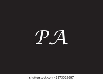 Diseño del logotipo de la letra PA y diseño del logotipo inicial