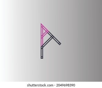 Vorlage für das Design von Logos in PA-Buchstaben, Vektor