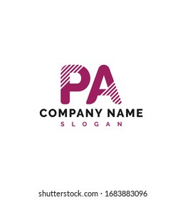 Logo-Design für den Buchstaben PA. Logo-Vektorillustration des PA-Briefes - Vektorillustration