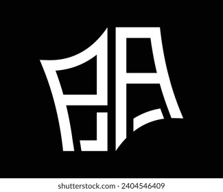 PA letter logo design vector art