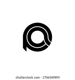 letra pa diseño original del logotipo de monograma