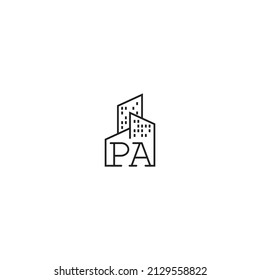 Logo der PA-Linie in hochwertigem professionellem Design, das für Immobilienunternehmen am besten geeignet ist