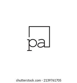 PA line concept logo in high quality professional design that will be best for your companies
