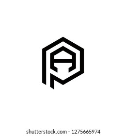 pa logo design , geometric , vector , icon