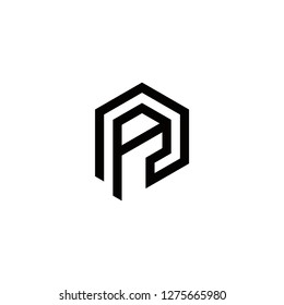 pa logo design , geometric , vector , icon