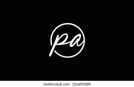 Signo vectorial de diseño de logotipo de PA