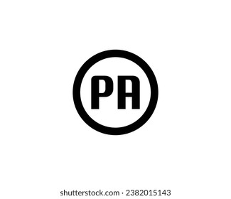 PA-Logo-Design, Vektorgrafik-Vorlage