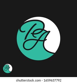 PA-Logo, entworfen mit Letter p und einem in Vektorillustration-Format.