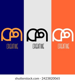 PA logo identity design modern amazing abstract colorful icon vector template