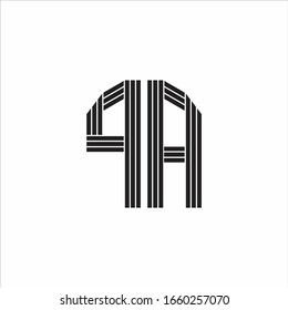 Estilo de esquema de monograma del logotipo PA aislado en fondo blanco