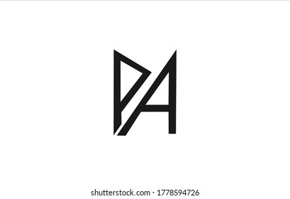 Pa Logo-Vektorminimalistische Vorlagen