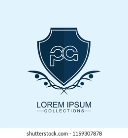 PA Luxury logo,Design for Boutique hotel,Resort,Restaurant, Royalty, Victorian identity, luxury Hotel, Heraldic, Fashion,VIP,Club,education Full vector logo template.
