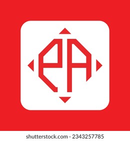 Vector de diseño de logotipo de monograma inicial moderno PA. Será adecuado para qué empresa o nombre de marca inician esas iniciales.