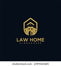 PA-Monogramm-Anfangslogo für Lawinen mit Formgebung für Wohnungen