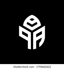 PA monogram logo with a cypress shape luxury style design template
