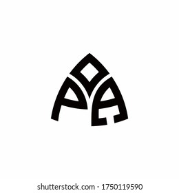 PA-Monogramm-Logo mit moderner Design-Vorlage im Dreieck einzeln auf weißem Hintergrund
