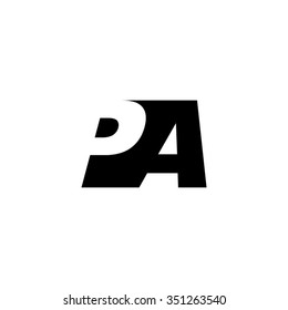PA negative space letter logo