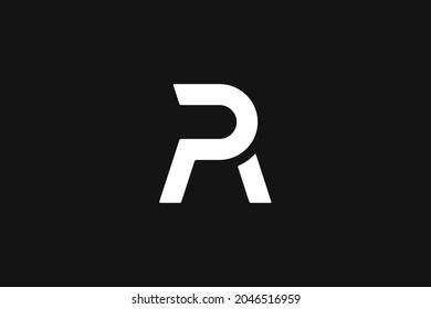 PA or PR modern simple letter logo design vector graphic