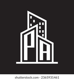 PA  real estate logo Design with building style , Logo Stock Vector