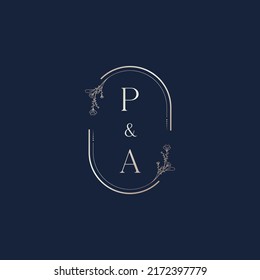 PA wedding initial logo letters in high quality professional design that will print well across any print media