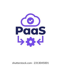 Paas icon, Platform as a Service vector