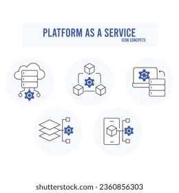 PaaS Icon. Platform as a Service Icon. Vector Editable Icon.