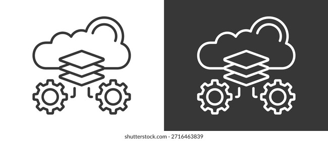 Paas Icon Set Colección De Vector Aislado En Blanco Y Negro