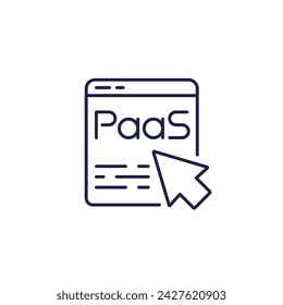 Paas line icon, Platform as a Service