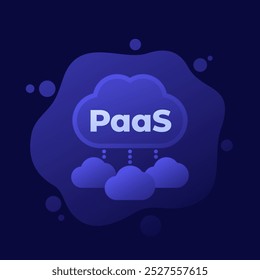 Paas, Platform as a Service icon, vector design