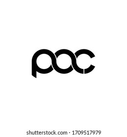 letra pac logotipo original en monograma