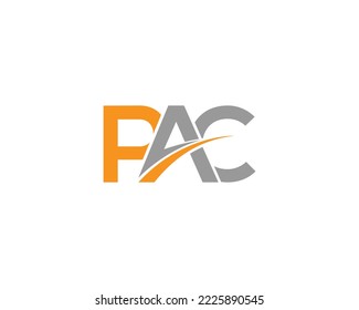 PAC Logo Abstract Letters Initials Monogram Design Vector Icon Concept.