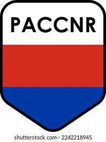 PACCNR word based on wrong from RUSSIA with wrong colors russian flag
