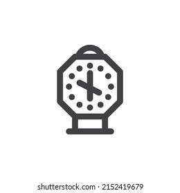 Pace clock line icon. linear style sign for mobile concept and web design. Swimming pool clock outline vector icon. Symbol, logo illustration. Vector graphics