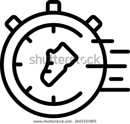 pace icon illustration design with outline, this is not made from any AI generation