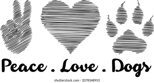 Pace love dog t shirt design.  dog lover, dog owner, animal lover, pet lover t shirt deigns