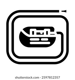 pacemaker cardiology glyph icon vector. pacemaker cardiology sign. isolated symbol illustration