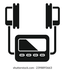 Pacemaker defibrillator icon simple vector. Automatic care massage. Safety care