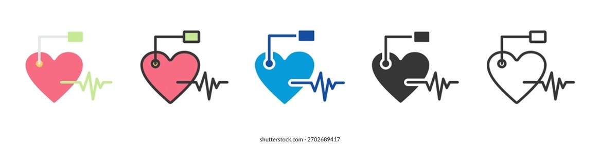 pacemaker icon set multi style various collection