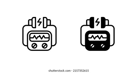 Pacemaker Icon, When The Heart Rate Starts To Feel Weak, It Needs To Be Accelerated With A Pacemaker. Suitable For Use In Presentations, Web And Mobile Applications