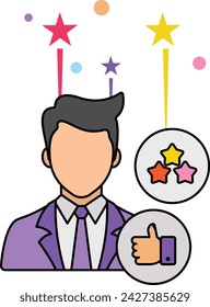 pacesetters concept, extraordinary and brilliant employee of the company vector icon design, self improvement at workplace Symbol, business motivation Sign, goal-directed behavior stock illustration