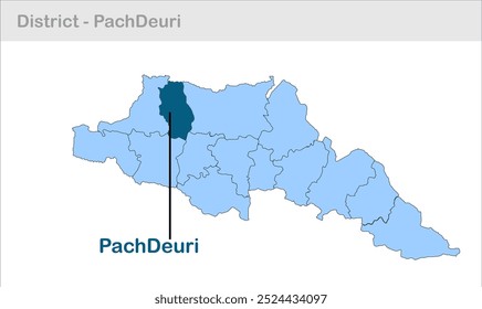 Pach Deuri sub-district map, Gopalganj District, Bihar State, Republic of India, Government of Bihar, Indian territory, Eastern India, politics, village, tourism