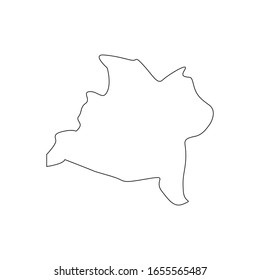 pachin buri region map in country of thailand