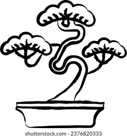 Pachira aquatica tree vector illustration icon