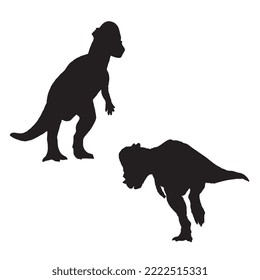 Pachycephalosaurus Dinosaur Vector Illustration Silhouette