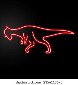 Pachycephalosaurus neon sign, modern glowing banner design, colorful modern design trend on black background. Vector illustration.