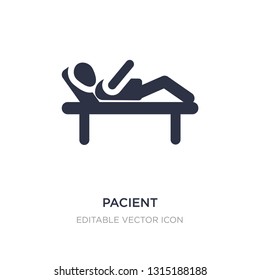 pacient icon on white background. Simple element illustration from People concept. pacient icon symbol design.