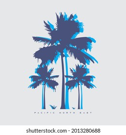 Pacific illustration typography. perfect for t shirt design