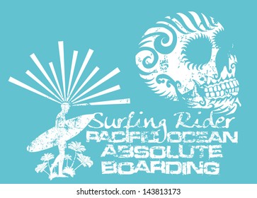pacific ocean college surfer vector art