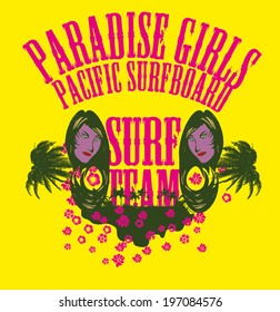 pacific ocean paradise beach vector art